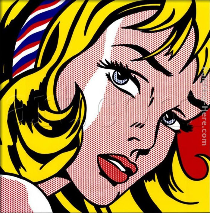 Girl With Hair painting - Roy Lichtenstein Girl With Hair art painting